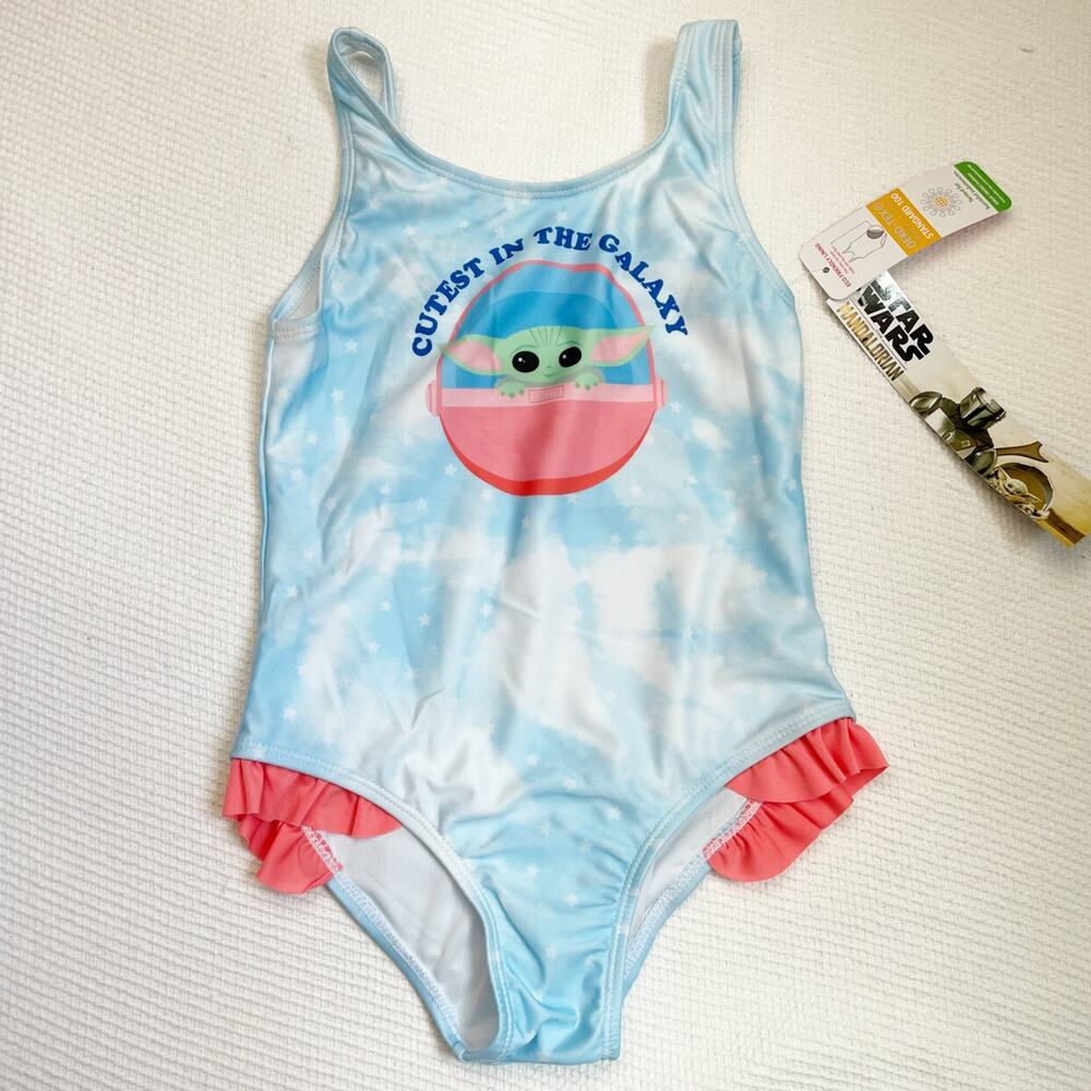 Star Wars Baby Yoda Swim Suit 5t NWT